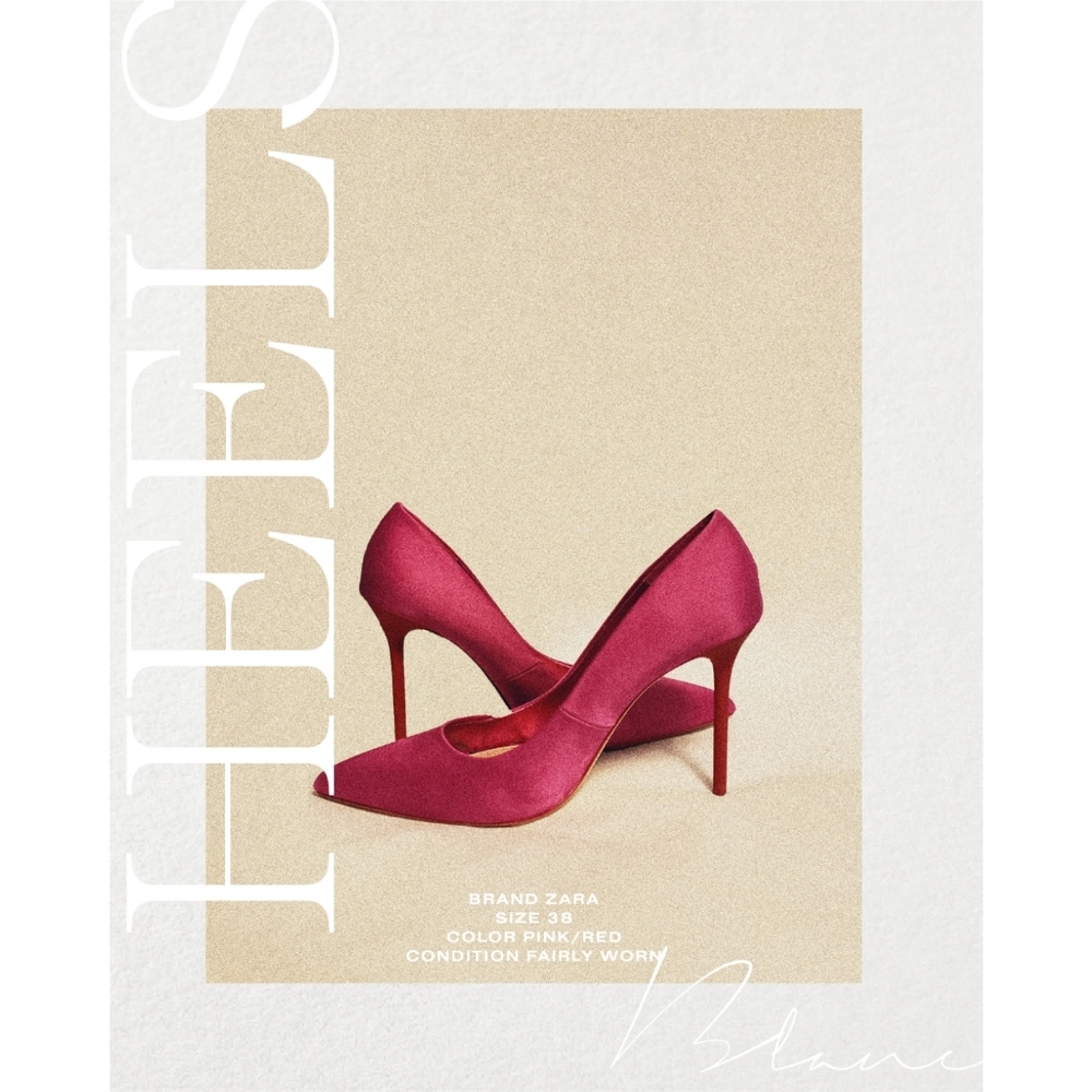 ZARA red/pink heels